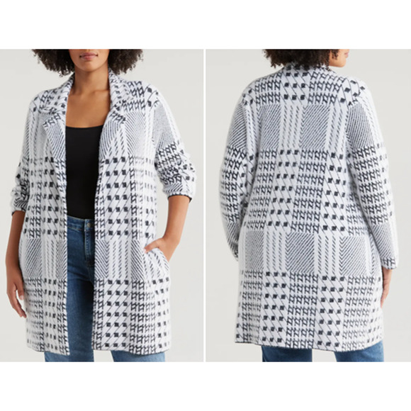 Liverpool Los Angeles 2X Cardigan Sweater Coatigan Open Front Soft Heavy Pockets - Picture 1 of 6